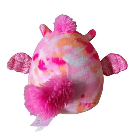 Squishmallow “Henley” Alicorn Pig Unicorn Kellytoy NWOT Pink Tie Dye Plush 5" - Picture 2 of 2
